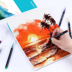 Hapikalor Watercolor Paper Pad, 140lb/300gsm Artist Painting Drawing Paper Book - Image 6