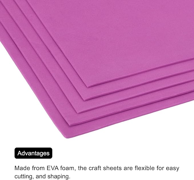 MECCANIXITY EVA Foam Sheets Rose 35.4 Inch x 19.7 Inch 2mm Thick Crafts Foam - Image 5