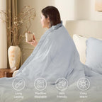 Andency Light Grey Comforter Set California King, 3 Pieces Boho Tassel - Image 4