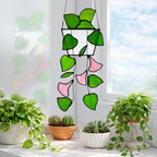 Plant Stained Glass, Stained Glass Window Hanging, Real Handmade Suncatcher - Image 4