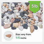 Pulovin 5 lbs Small Rocks for Plants, 1/5 Inch Pebbles for Indoor Plants - Image 2