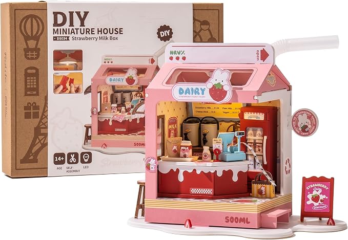DIY Mini House Building Miniature Kit Milkbox, Miniverse Lifestyle Bookshelf - Image 9