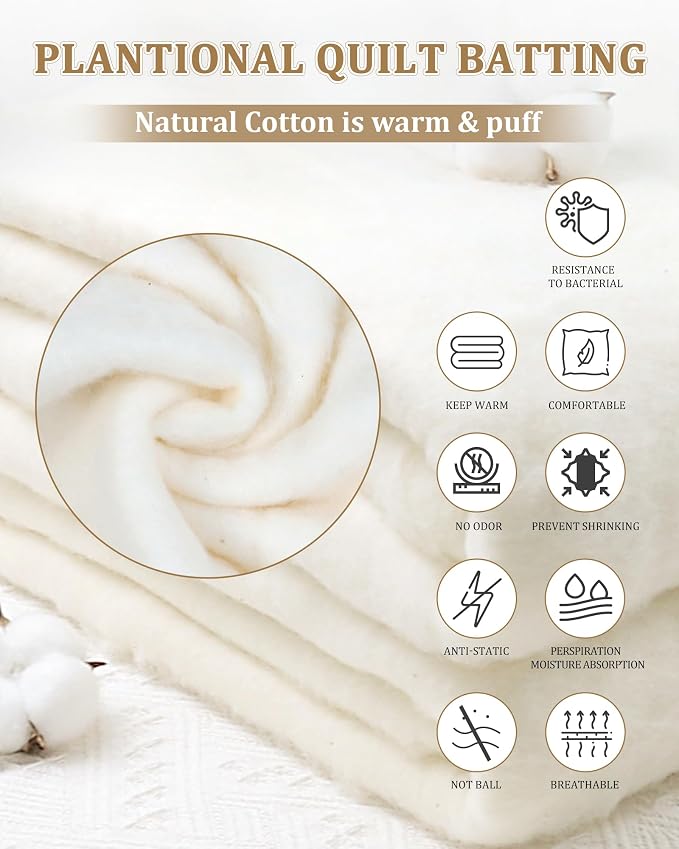 PLANTIONAL Natural Cotton Batting - Image 4