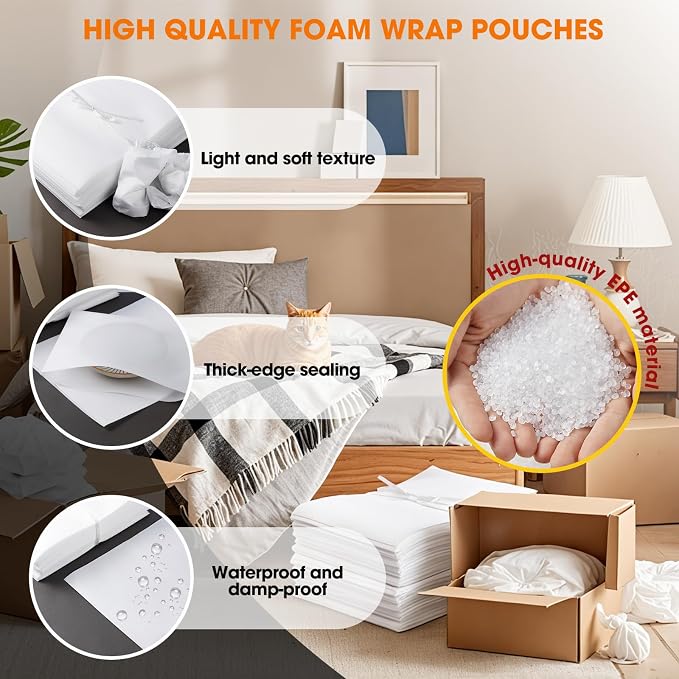 EPHECH 100PCS 12" x 16" Cushion Foam Pouches - Image 3