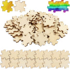 300PCS Blank Puzzles, Freeform Blank Puzzle Pieces Blank Wooden Puzzles DIY by Unknown
