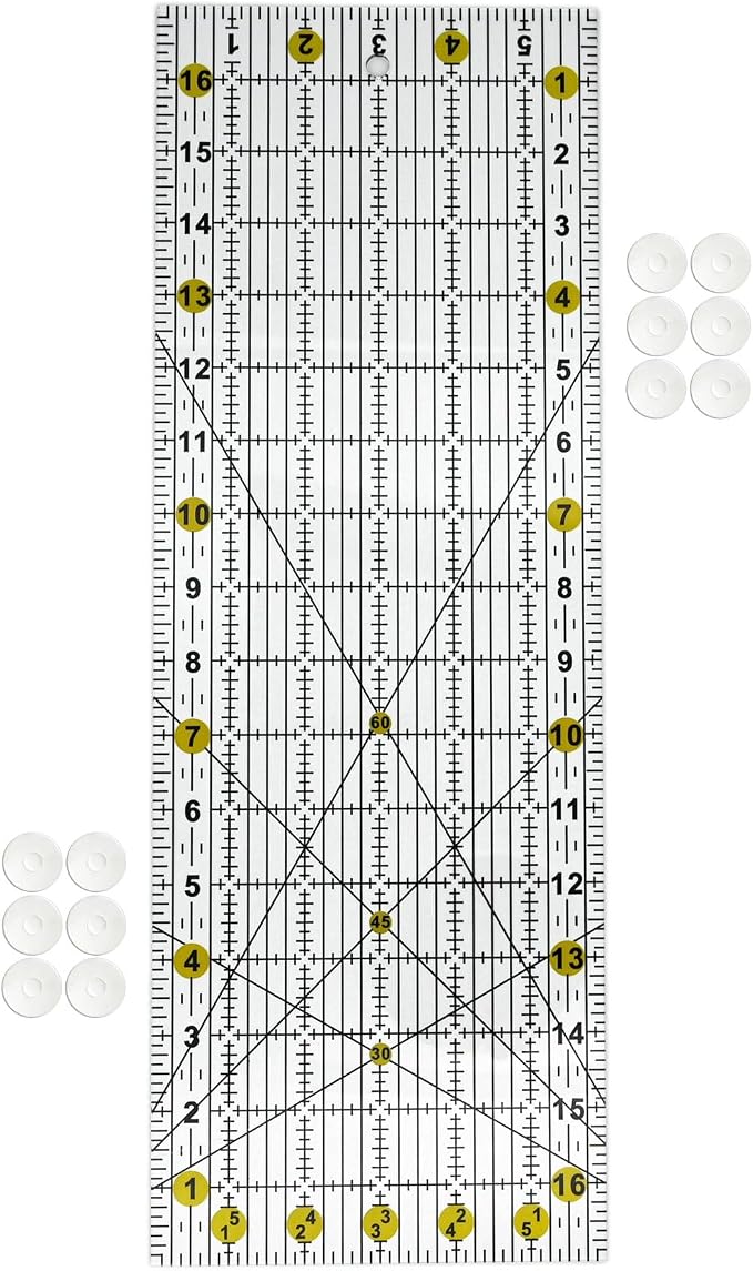 Quilting Ruler, Quilting Templates, Sewing Quilt Rulers, Acrylic Curved Corner by Secai