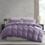 Nestl Grayish Purple Duvet Cover Queen Size by Nestl