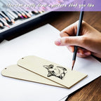 100 PCS Unfinished Wood Bookmark, Arch Wooden Bookmark DIY Bookmarks Tag Label - Image 6