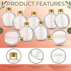 Jinei 30 Pcs 6 oz 200ml Ball Shape Plastic Sand Art Bottles Spherical Clear - Image 3
