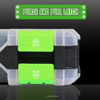 Jack Boss Tool Box with Transparent Lid, Double Side 34-Compartments Organizer - Image 4