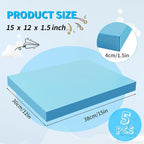 LuckyFoam Blue 5 Pack 15x12x1.5 inch Foam Sheets 1.5 Inch Thick | Polystyrene - Image 2