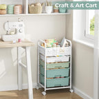 4 Drawer Rolling Storage Cart - Image 7