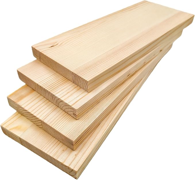 4PCS Rectangle Wood Boards Unfinished Wood Blocks by Anktily