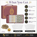 Coin Collection Book Holder for Collectors, 200 Pockets Collecting Album& 30 - Image 6