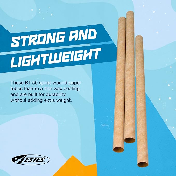 Estes 3086 Pack of 3 BT-50 Body Tubes, Flying-Model-Rocket Building Supplies - Image 4