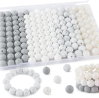 150Pcs Silicone Beads 15mm Mix Color, Bulk Silicone Beads 15mm by Kovict