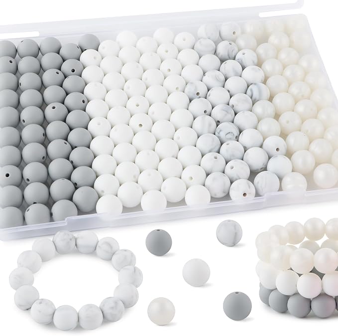 150Pcs Silicone Beads 15mm Mix Color, Bulk Silicone Beads 15mm by Kovict