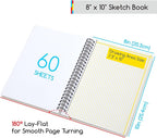 MEEDEN Mixed Media Paper Pad: 8" x 10" 112lb/165gsm Spiral Bound Mixed Media - Image 2