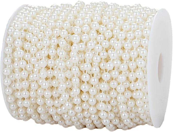 6mm Crafts Faux Pearl Beads Garland Pearl Bead Roll Strand of Pearls to by YoungJewl