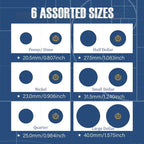 Boen 300PCS Coin Flips in 6 Sizes Cardboard Coin Holders - Image 2