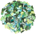 Green Mixed Irregular Mosaic Glass Mosaic Tiles Pieces, 300 Grams Mosaic DIY by ZWCTmosaicdiy