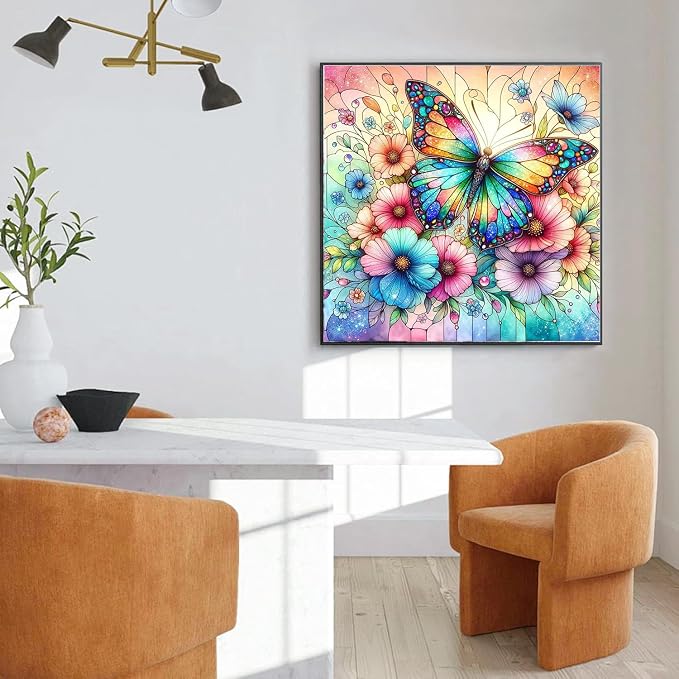 EIBEILI Diamond Art Kits for Adults-Butterfly Flower Diamond Painting Kits | - Image 2