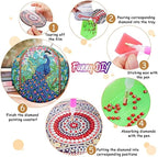 8 Pack Diamond Art Coasters, Peacock animals Diamond Painting Coasters Kits | - Image 3