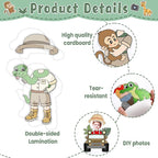 60pcs Jungle Safari Theme DIY Cutouts Jungle Animals Bulletin Board Decoration - Image 3