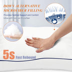 MZOIMZO Bed Pillows for Sleeping- Standard Size, Cooling Hotel Quality - Image 3