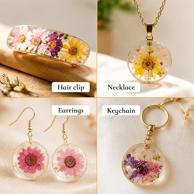 80Pcs Dried Pressed Flowers for Resin, Real Natural Flowers & Leaves Set - Image 9