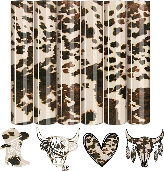 Tintnut Beige Cowhide Heat Transfer Vinyl, easy cut & weed, stretch washable by Tintnut
