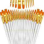 Paint Brushes Set, 16 Pack 160 Pcs Round-Pointed Tip Paintbrushes Nylon Hair by LIDCOM