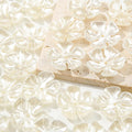 40pcs Flower Shape Beads White Pearl Flower Beads Color Lily Beads by CYEENUT