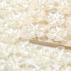 40pcs Flower Shape Beads White Pearl Flower Beads Color Lily Beads by CYEENUT