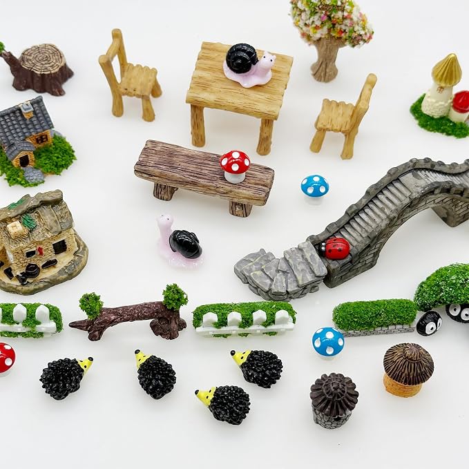Cayway 83 PCS Fairy Garden Accessories Outdoor, Fairy Supplies Micro Landscape - Image 7