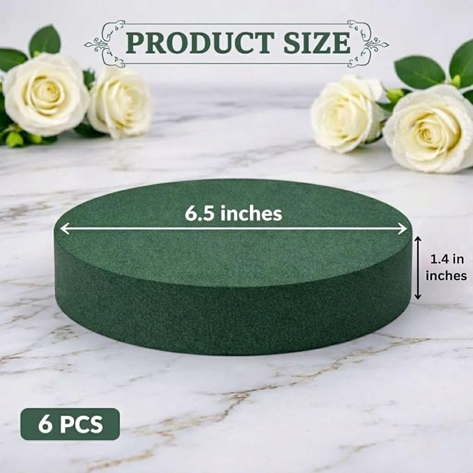 FLOFARE Pack of 6 Floral Foam Round Blocks - Image 2
