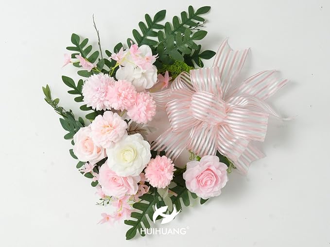 HUIHUANG Pink White Stripe Sheer Ribbon - Image 8