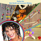 1100pcs Pony Beads, Bulk Beads for Jewelry Making Friendship Bracelet, Crafts - Image 6