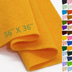 Golden Yellow Felt Fabric 36" X 36", 1.6mm Thick Soft and Durable Flexible by FANOMMI