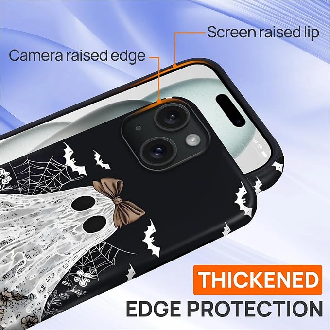 Case for iPhone 14 Plus, Scratch Resistant Hybrid Double Layer Hard Shell，Lace - Image 5