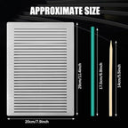 Fainne 2Pack Plastic Straight Line Stencil Template - Image 2