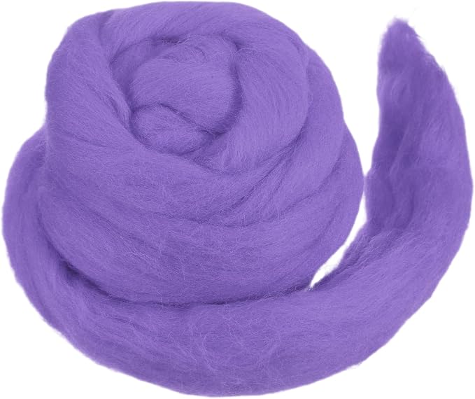 MECCANIXITY Wool Roving Yarn Soft Felting Wool 120g/4.23oz Pure Chunky Roving by MECCANIXITY
