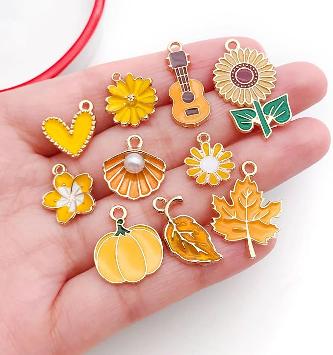 WOCRAFT 40pcs 20 pairs Assorted Enamel Bracelet Charms - Image 3