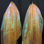 Orange Iridescent Organza Fabric - Image 5