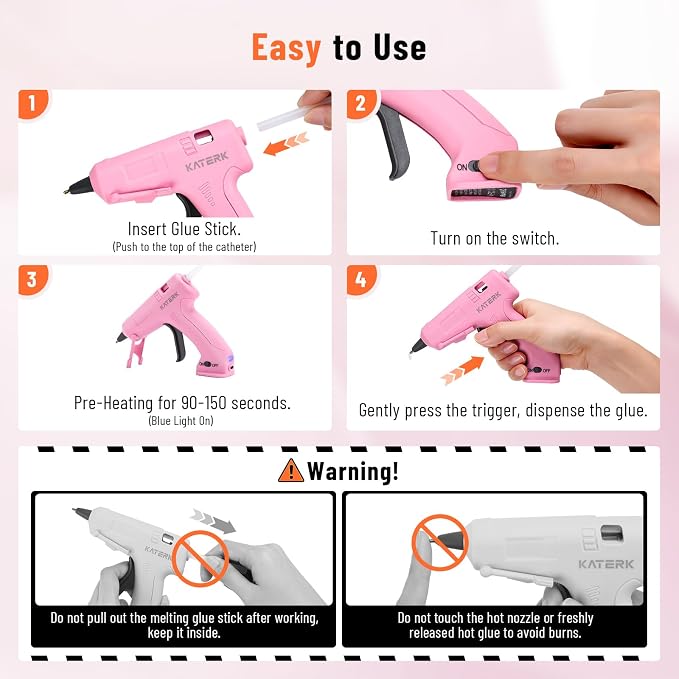 Katerk 3.7V Cordless Hot Glue Gun Kit - Image 8