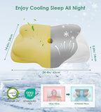 DONAMA Cervical Pillow for Sleeping, Contour Memory Foam Pillow for Neck and - Image 3