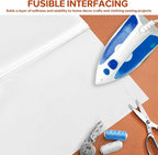 ZOMONETI Medium Weight 53"*72" White Iron On Non-Woven Fusible Interfacing - Image 5