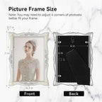 DIKAR 4x6 Vintage Picture Frames, Retro Silver Baroque Photo Frame - Image 3