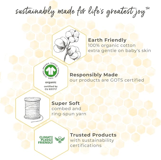 Burt's Bees Baby Essential Organic Cotton Fitted Crib Sheet, Breathable - Image 4