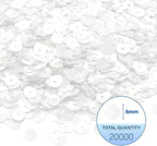 Mandala Crafts 6mm Flat Round Clear Sequins - Image 3